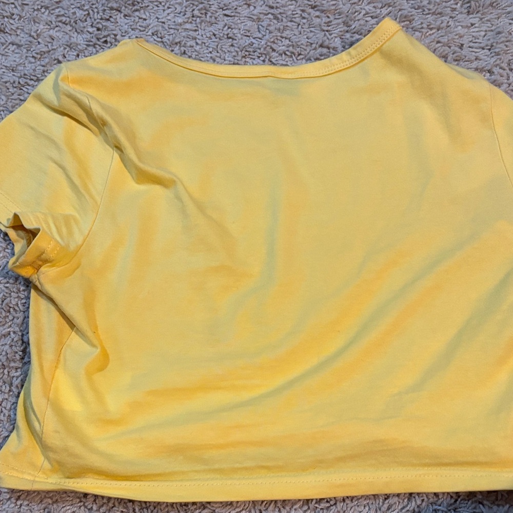 Yellow Cropped T-Shirt